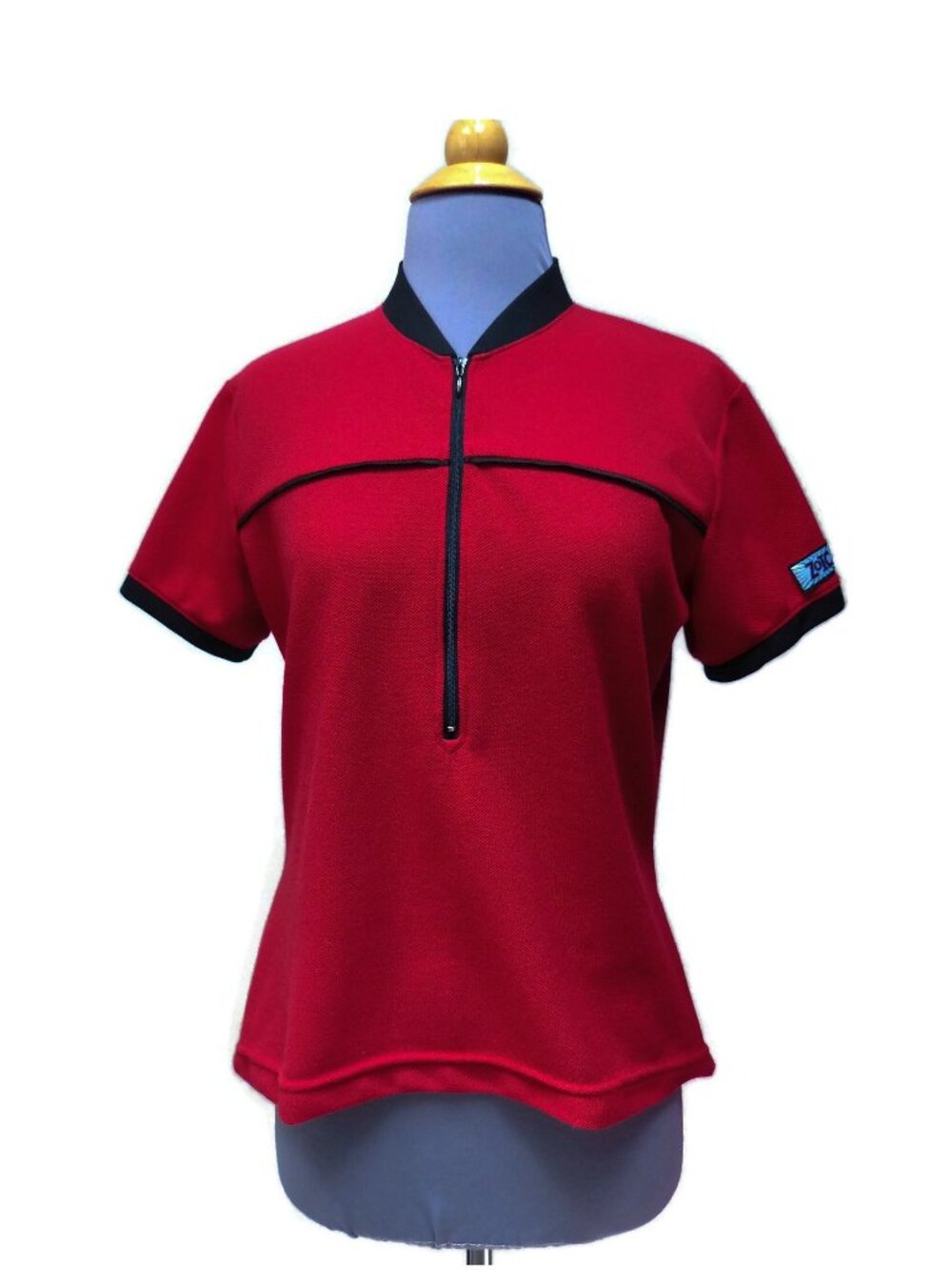 Zoic Airheart Jersey Medium Red Short Sleeve Textured Wicking Poly Pockets USA